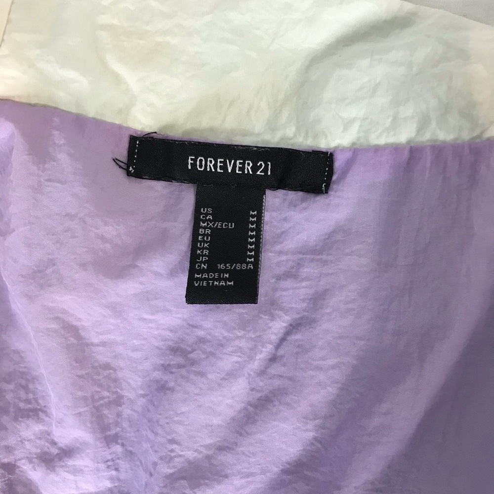 Forever 21 Hooded Color Block Windbreaker Jacket M - Picture 8 of 11